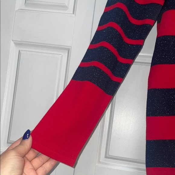 Tommy Hilfiger Vibrant Red and Navy Blue Top - Picture 6 of 8